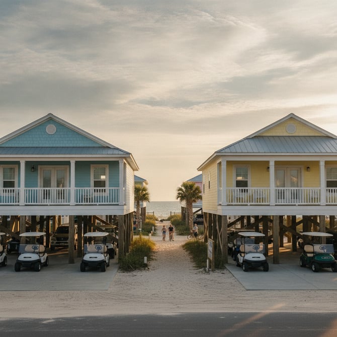 Three-bedroom beach houses at Ocean Lakes, compared